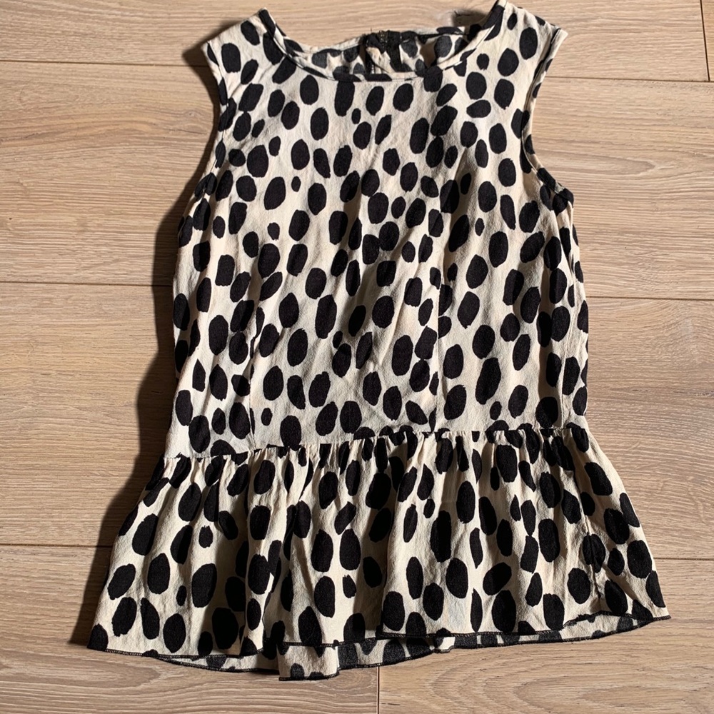 Cheetah spotted peplum top